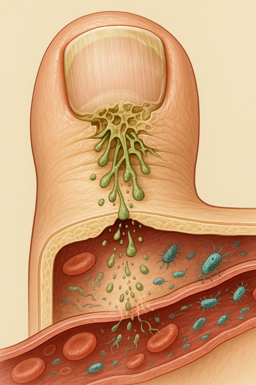 Infected toenail fortress